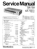 Technics - SA-104 - Service manual 